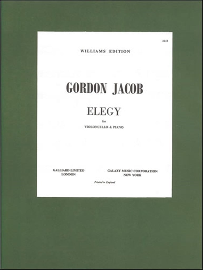 Elegy For Cello and Piano
